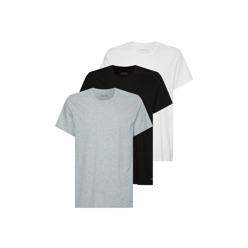 Image of Calvin Klein 3 Pack T Shirt Black/Wht/Grey male S