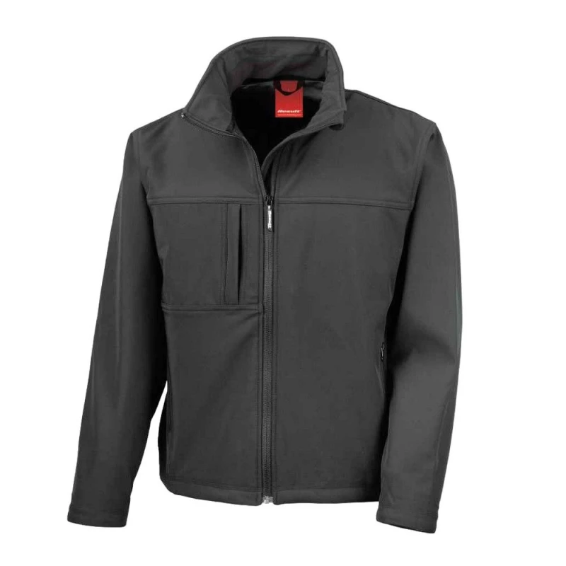 Image of Result Result Men Classic Soft Shell Jacket in Black Size: Small Black S Male 5063470297399