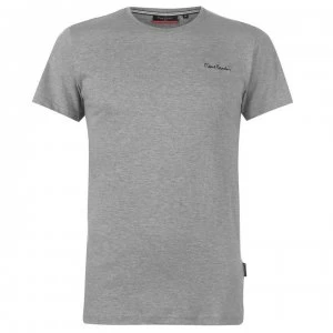 Image of Pierre Cardin Plain T Shirt Mens - Grey Marl