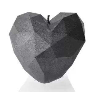 Image of Heart Low Poly Candle &ndash; Steel