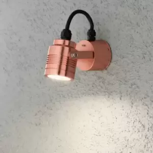 Image of Konstsmide Monza Outdoor Modern Wall Light Adjustable, 3W High Power LED Copper Ano, IP54