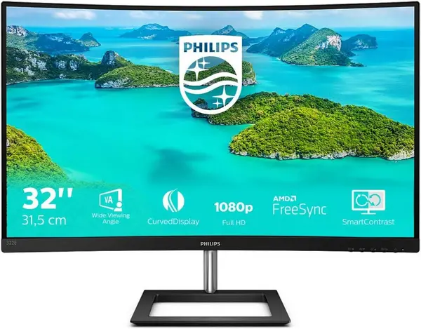 Image of Philips E Line 32" 328E8QJAB500 Full HD LED Monitor