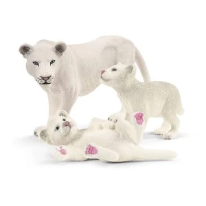 Image of SCHLEICH Wild Life Lion Mother with Cubs Toy Figures
