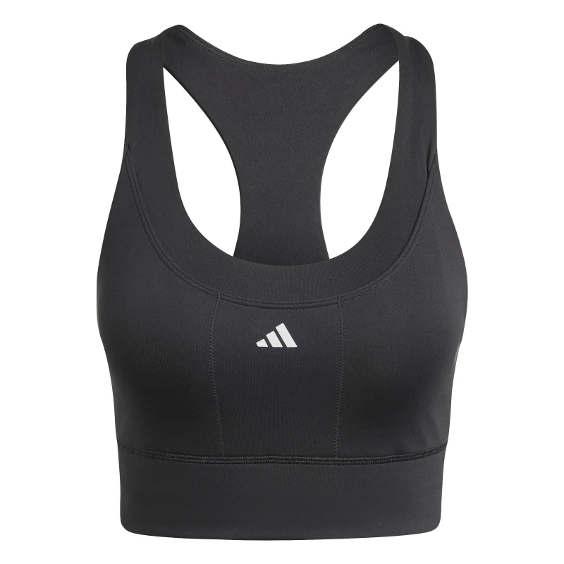 Image of adidas Womens Run Pocket Low Impact Sports Bra Black female 2XS C-D