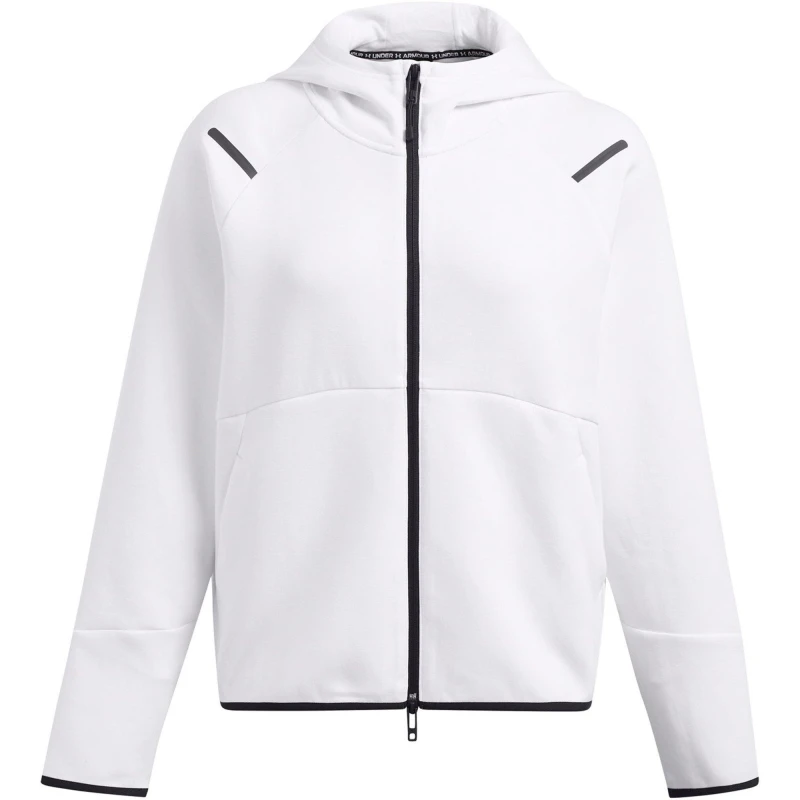 Image of Under Armour Womens Unstoppable Full-Zip Fleece White female 8 (XS)