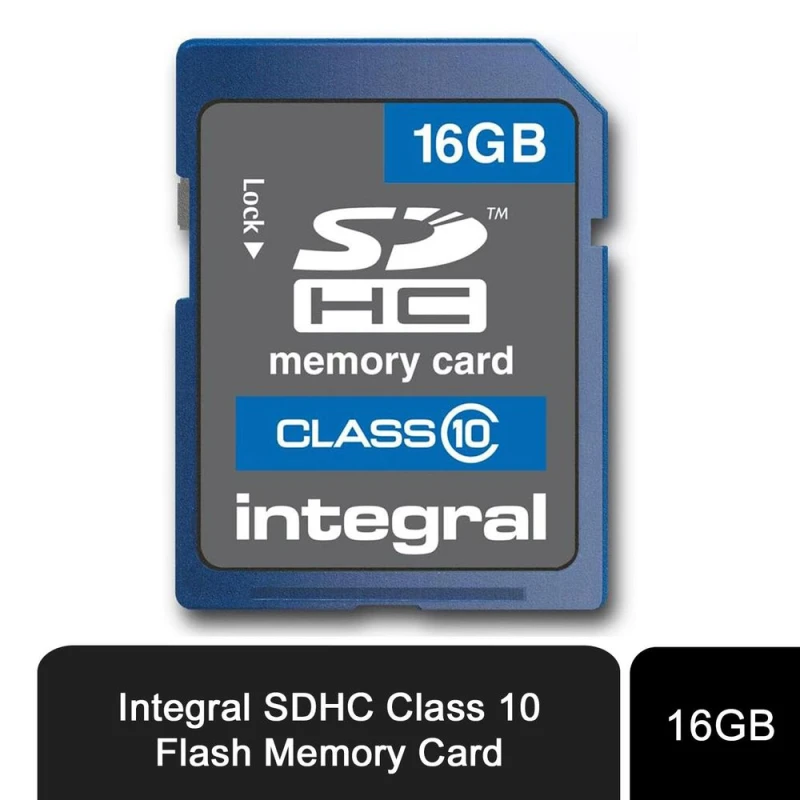 Image of Integral Premium 16GB SDHC Memory Card - Class 10, High-Speed, Reliable Performance