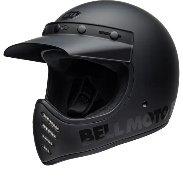 Image of Bell Moto-3 Classic Solid Blackout Full Face Helmet S