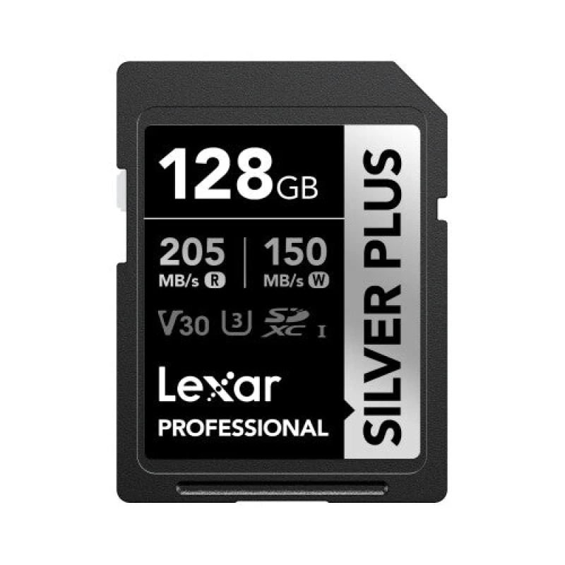 Image of Lexar Professional SILVER PLUS 128GB SDXC UHS-I LSDSIPL128G-BNNNG