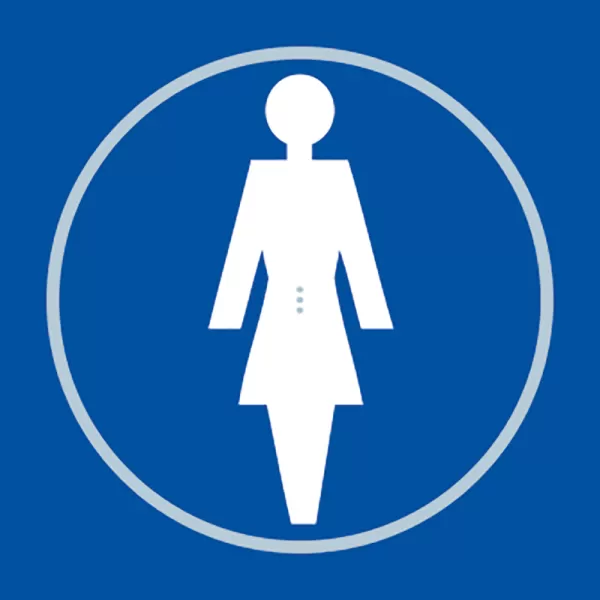Image of Ladies Toilet Blue Braille Sign