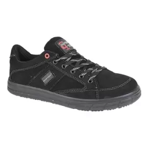 Image of Grafters Mens Skate Type Toe Cap Safety Trainers (3 UK) (Black)