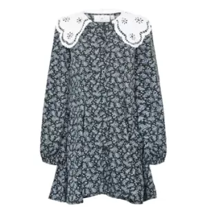 Image of Daisy Street Lace Collar Dress - Blue