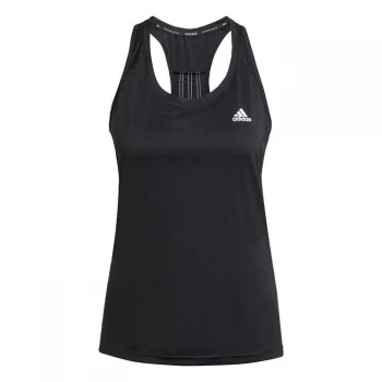 Image of adidas Primeblue Designed 2 Move 3-Stripes Sport Tank Top - Black / White