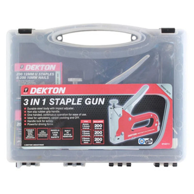 Image of Dekton Dt40711 Staple Gun With Staples 3 In 1