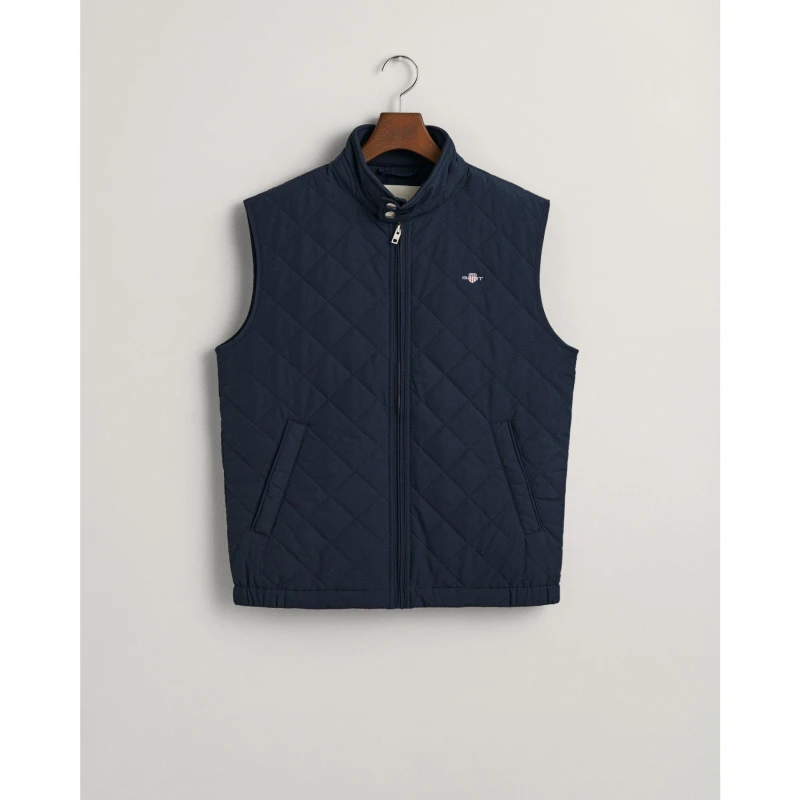 Image of Gant Quilted Windcheater Vest - Blue Blue M