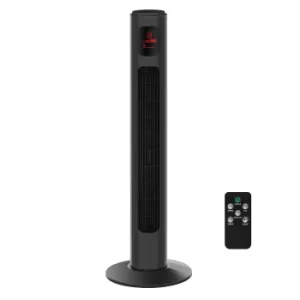 Image of HOMCOM Freestanding Tower Fan, 3 Speed 3 Mode, 12h Timer, 70 Degree Oscillation, LED Panel, 5M Remote Controller, Dark Grey