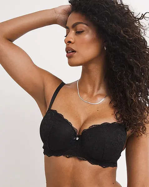 Image of Boux Avenue Leah Balcony Bra Black
