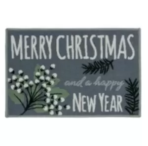 Image of Christmas Indoor Washable Door Mat 40 x 60cm - Merry Christmas - TJ Hughes
