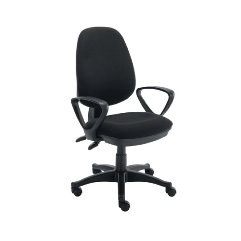 Image of Astin Nesta Operator Chair with Fixed Arms 590x900x1050mm Black KF810947