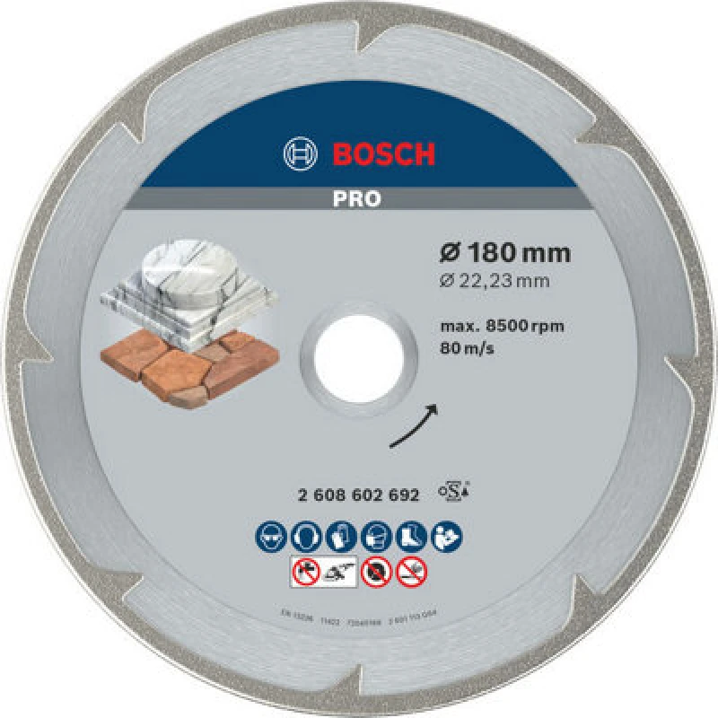 Image of Bosch PRO Marble Diamond Cutting Disc 2608602692 Diameter: 180mm