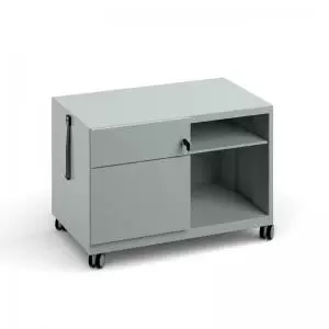 Image of Bisley steel caddy left hand storage unit 800mm - silver