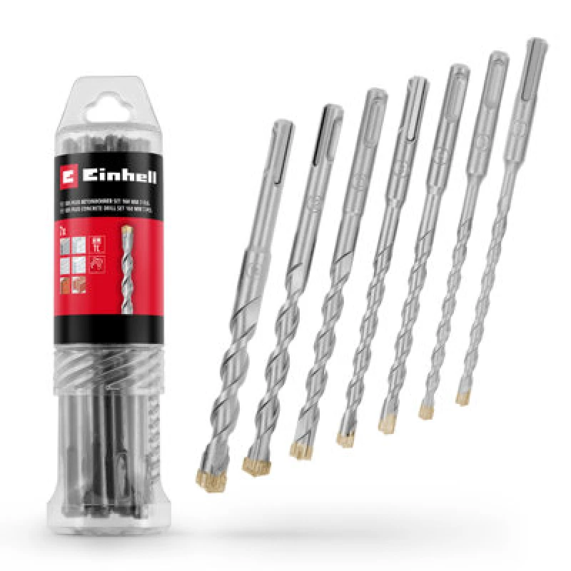 Image of Einhell 7 Piece 160mm SDS Plus 4 Cutter Drill Bit Set 49265510