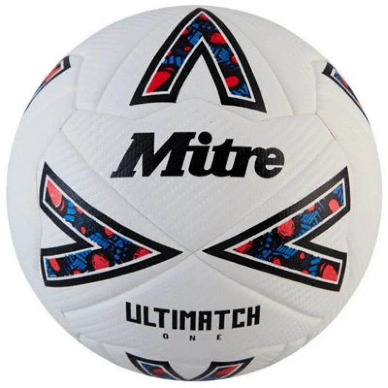 Image of Mitre Ultimatch One 24 Football White/black/red (5)