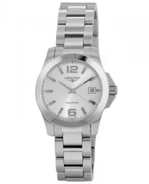 Image of Longines Conquest Quartz Silver Dial Womens Watch L3.377.4.76.6 L3.377.4.76.6