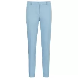Image of Boss Tiluna Slim Leg Cropped Trousers - Blue