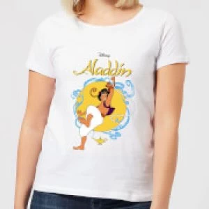 Image of Disney Aladdin Rope Swing Womens T-Shirt - White - S