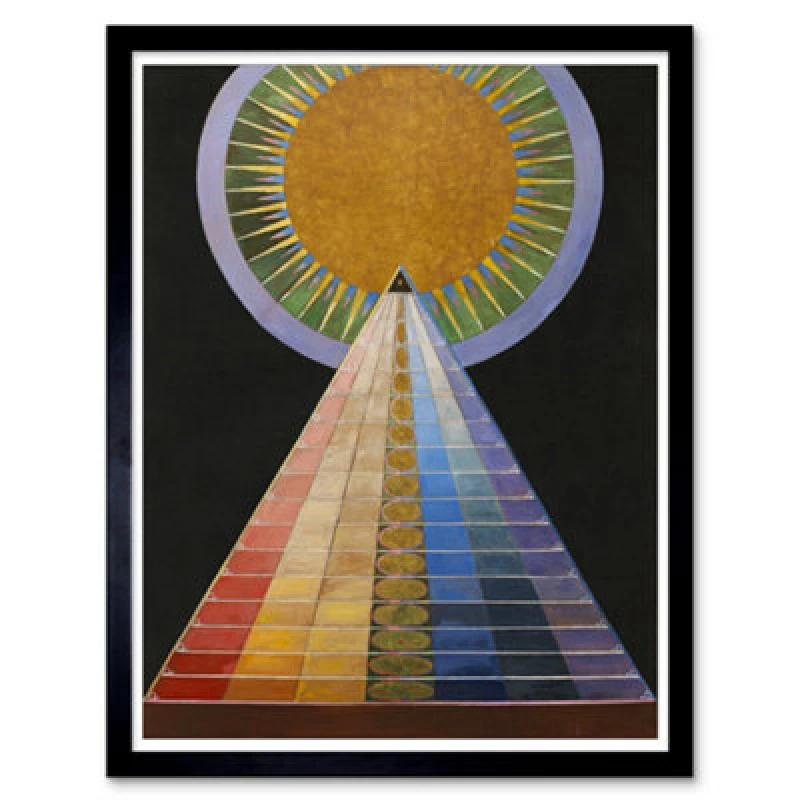 Image of Artery8 Painting Hilma Af Klint 1907 Altarpiece No 1 Group Framed Wall Art Print