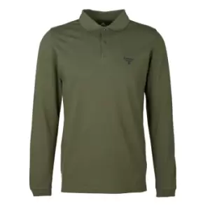 Image of Barbour Beacon Sleeve Polo Shirt - Green