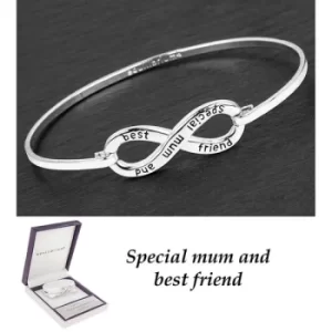 Image of Equilibrium Silver Plated Infinity Bangle Mum
