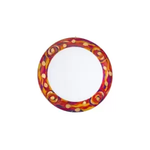 Image of Serena Glass Decorative Flush Ceiling Light 2 Light 24 Carat Gold