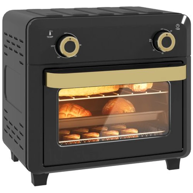 Image of HOMCOM 10L Air Fryer Oven, Electric Oven, Grill, Roast, Bake, 1000W Black
