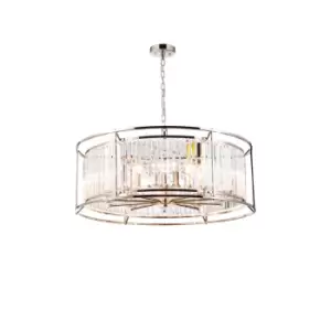 Image of Guilford Ceiling Pendant, 10 Light E14, Polished Nickel, Clear