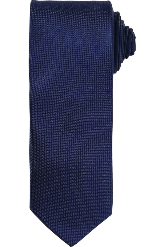 Image of Premier Premier Micro Waffle Tie in Navy Navy One Size Unisex 5063425960033