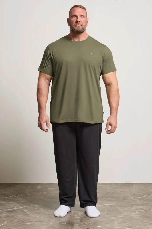 Image of BadRhino Mens Lounge Trouser & T-Shirt Set Size: 1XL Multicolor Male 1XL