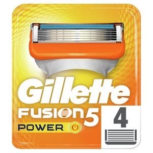 Image of Gillette Fusion Power Mens Razor Blades 4 Count