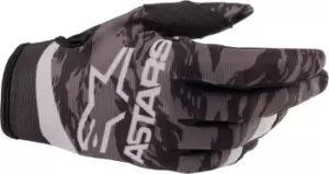 Image of Alpinestars Radar 22 Motocross Gloves, black-grey, Size S, black-grey, Size S