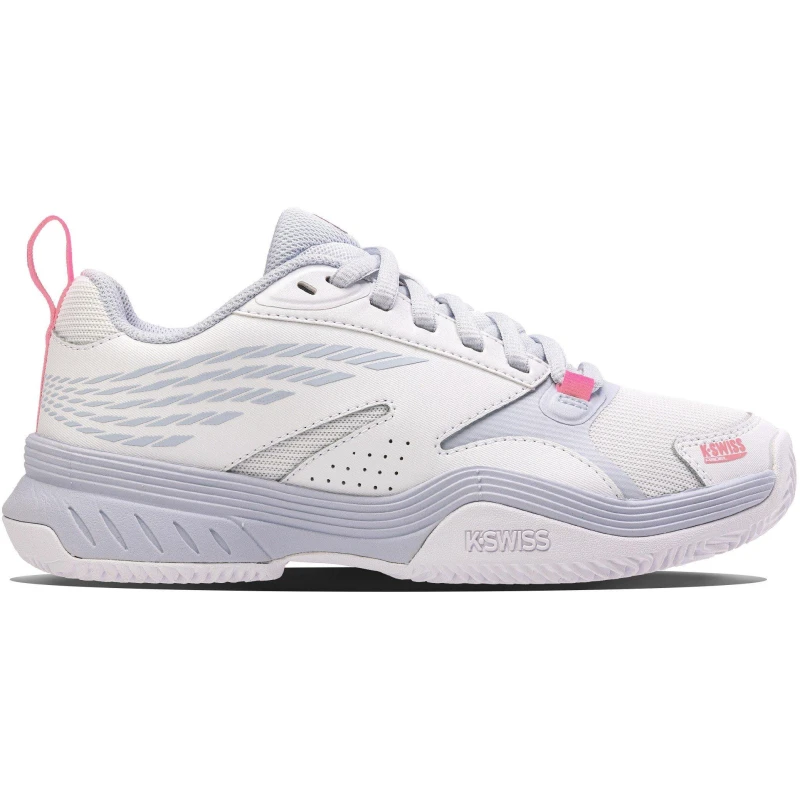 Image of K-Swiss Womens SpeedEx Padel Lace Up Padel Trainers White/Ice/Pink female 7 (40)