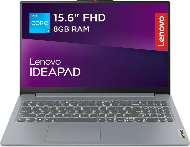 Image of Lenovo IdeaPad Slim 3 15.6" Laptop - Intel Core i3 N-series, 128GB eUFS, 8GB RAM - Grey