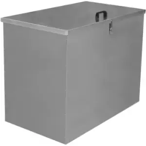 Image of Monster Shop - Large Storage Feed Bins 64L Galvanised Metal Waterproof Rodent - Silver