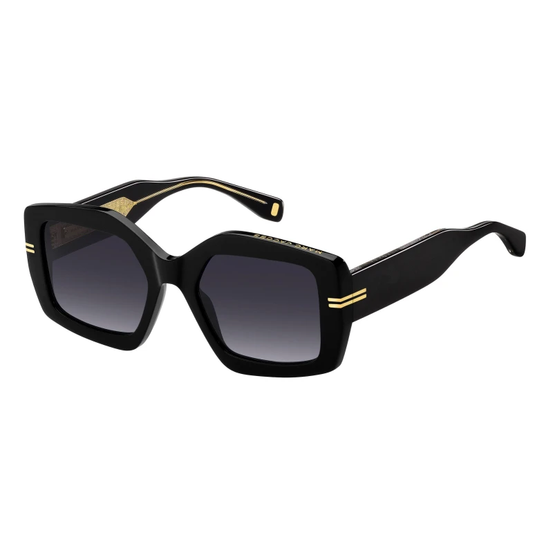 Image of Marc Jacobs Womens Rec Geometric Round Sunglasses Black female 53 cm