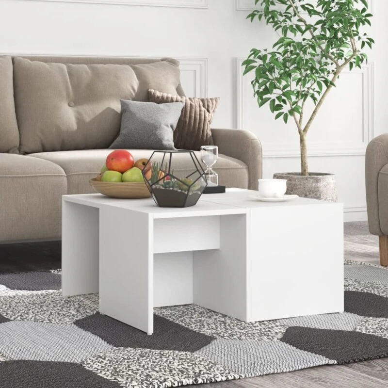 Image of VIDAXL Coffee Tables 4 pcs White 33x33x33cm Engineered Wood Vidaxl 8720286560143