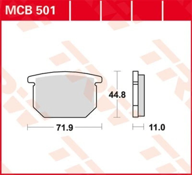 Image of TRW MCB501 Brake pad set Brake Pad Set,disc brake (402)