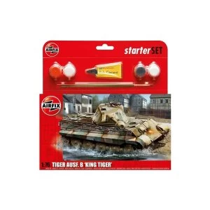Image of King Tiger Tank 1:76 Air Fix Medium Starter Set