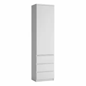 Image of Fribo Narrow Cabinet with 3 Drawers, white