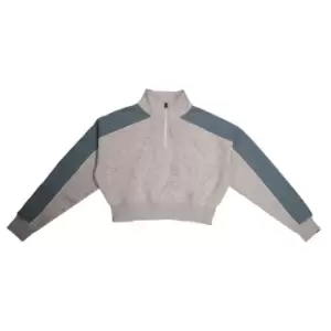 Image of Lonsdale quarter Zip Fleece Womens - Grey