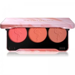 Image of Revolution Flamingo Mini Trio Oh My Blush Blusher Palette