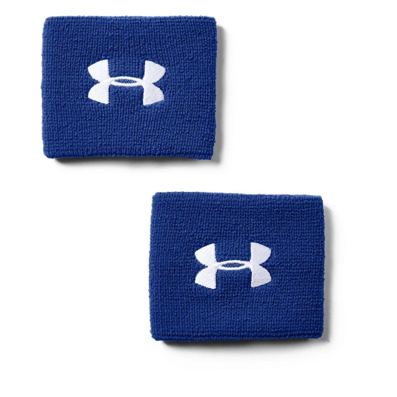 Image of Under Armour Armour UA 3 Performance Wristband - 2-Pack Mens - Blue Blue One Size